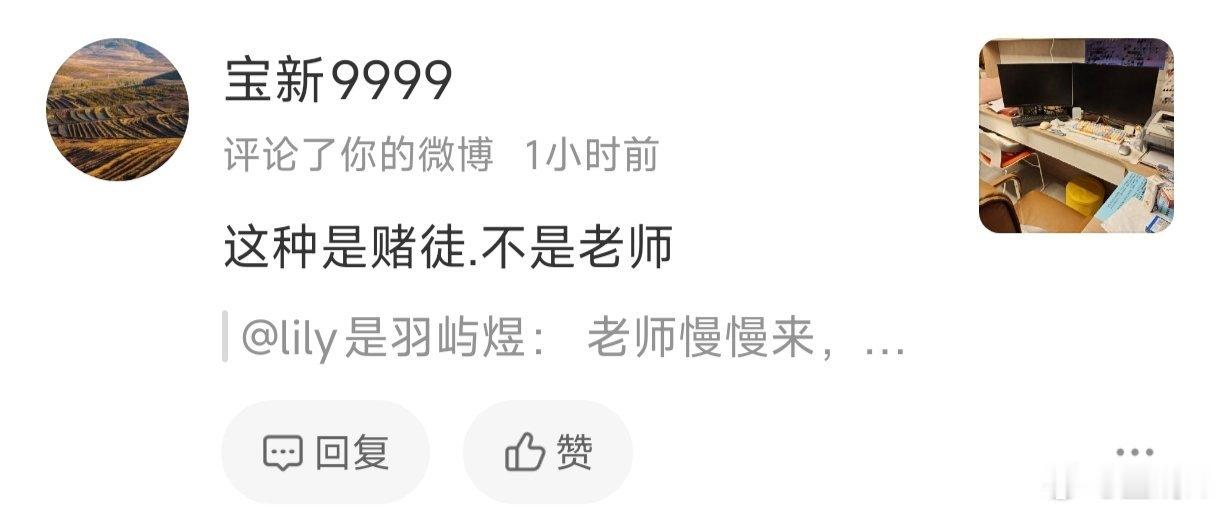 成了就是老师输了就是赌徒人就是这样的 