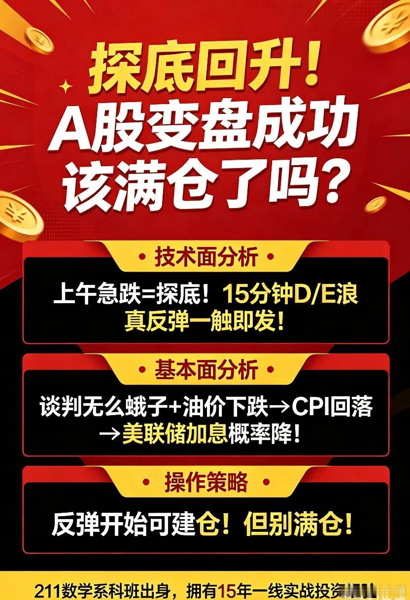 6.29日午评：探底回升!A股变盘成功，该满仓了吗？         A股上午一