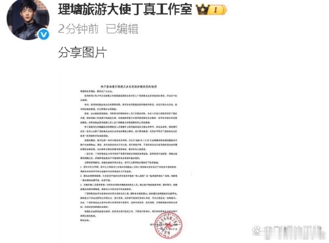 丁真工作室发布涉税情况说明，称出现的税款延迟缴纳是由外聘的财务人员疏忽导致，发现