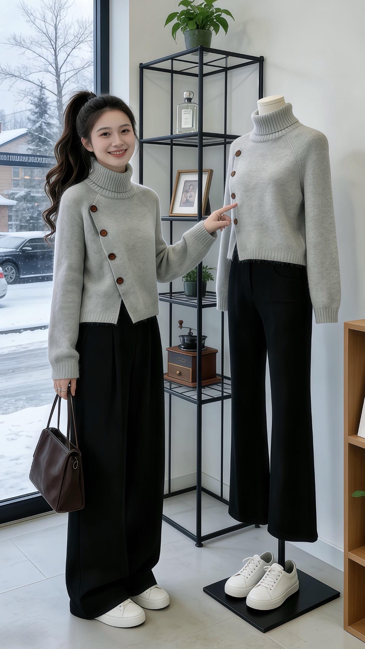 冬天当然要穿最温柔的清楚系 脱下外套也体面的秋冬穿搭 让人眼前一亮的跨...