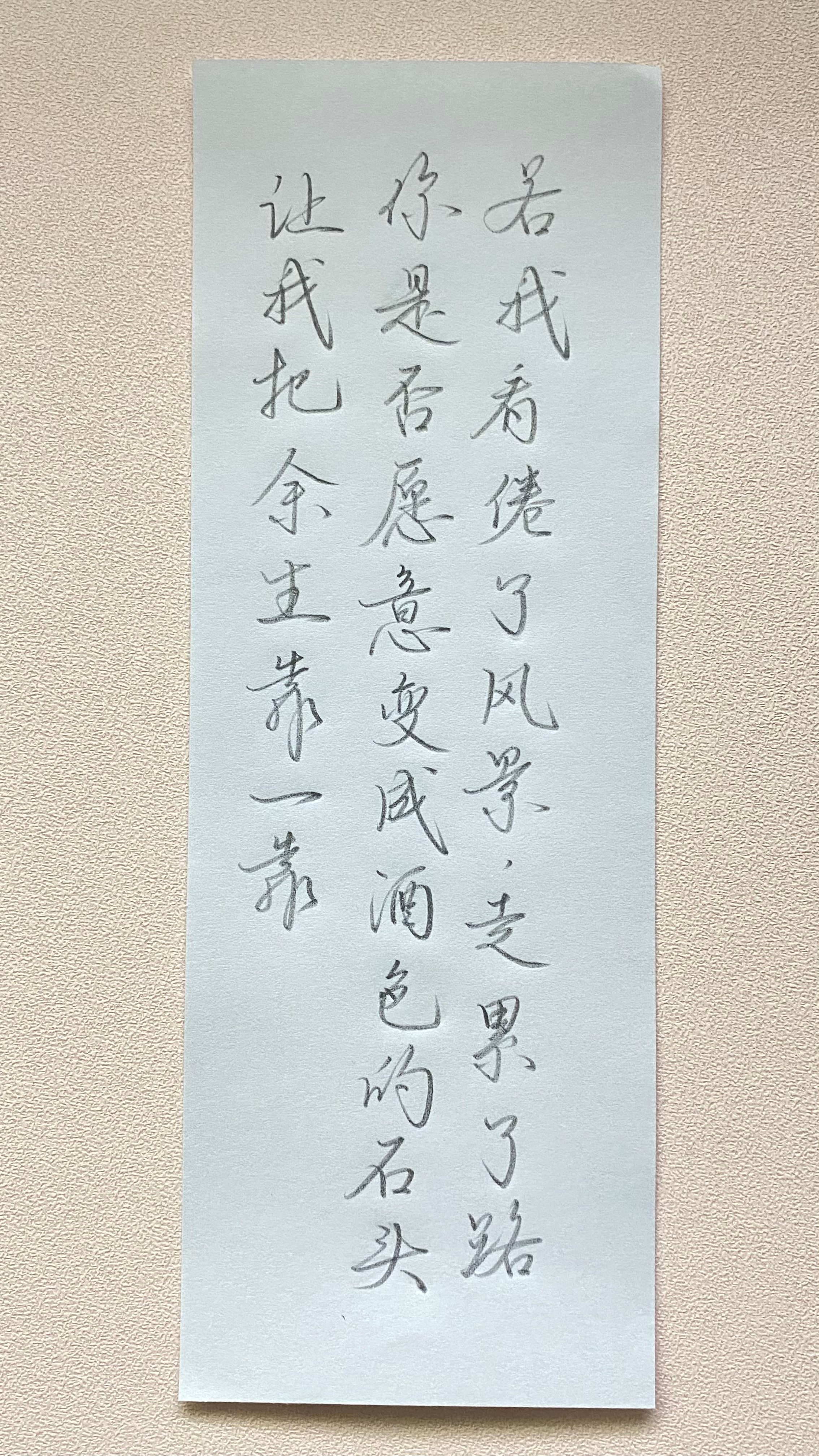 今日作业（2024.12.31）若我看倦了风景，走累了路，你是否愿意变成酒色的石
