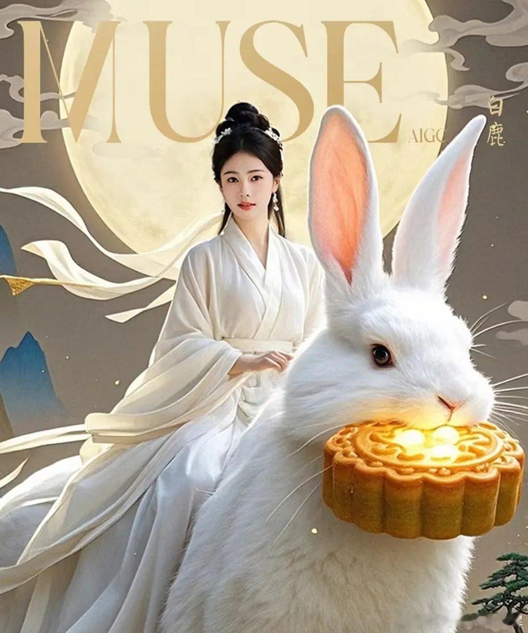 白鹿中秋图这一眼ai图啊，粉丝做的还是工作室做的？粉丝做的就算了，工作室做的粉丝