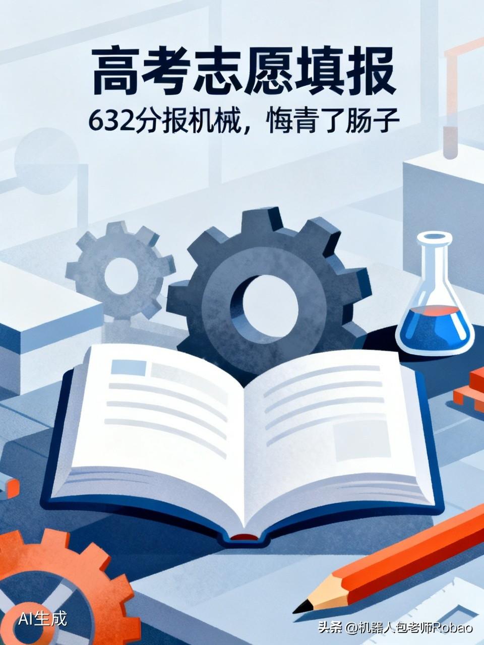 【同事孩子632分选机械，如今追悔莫及】
前几日与同事聚餐，聊起了孩子的高考情况