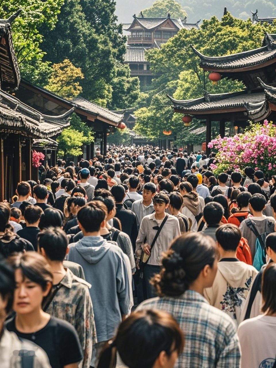 国庆假期景区人满为患，我觉得这凑的就是热闹。国庆节第二天，各地热门景点全被人潮挤