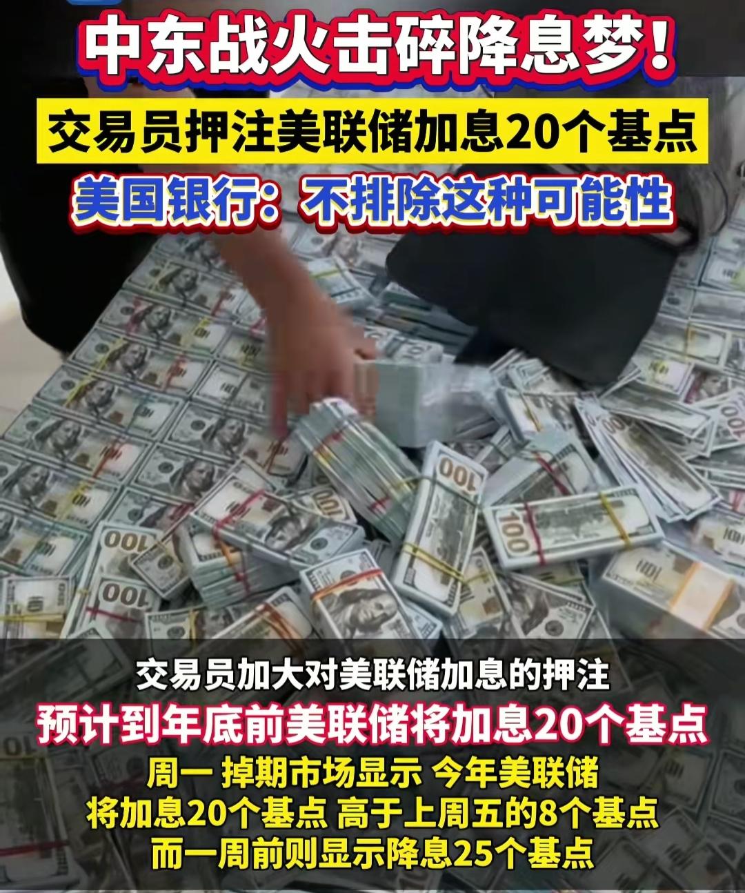 2026年黄金暴跌
降息周期结束，加息周期到来。
美国交易员押注，2026年美联