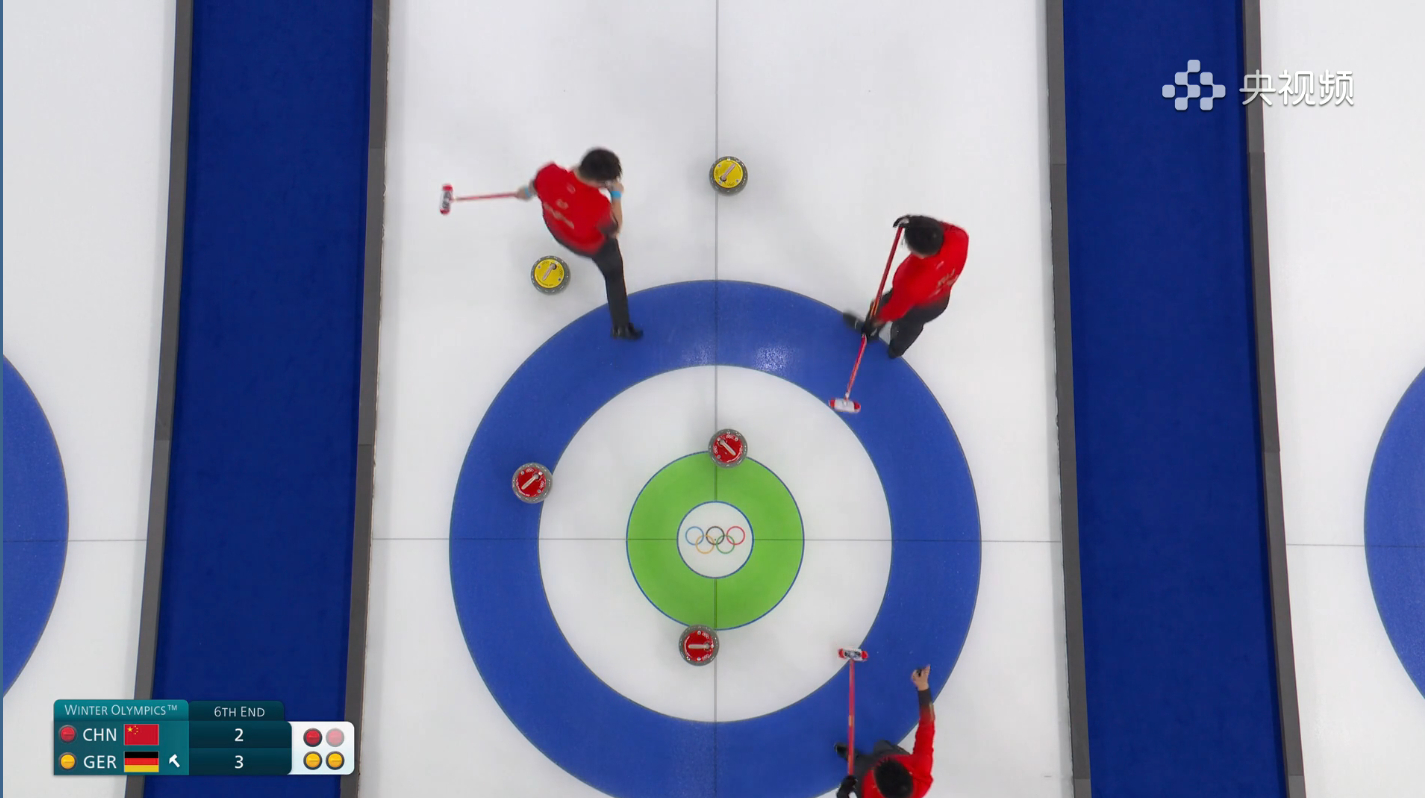 第六局德国三垒送大礼，中国队三分牵制 