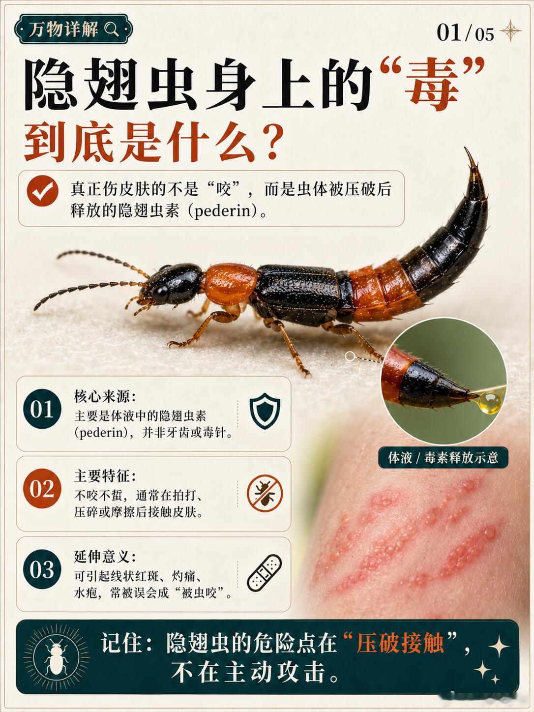 隐翅虫被女生用手掐着玩别再乱拍了！隐翅虫最危险的不是“咬”你。看到隐翅虫，很多人