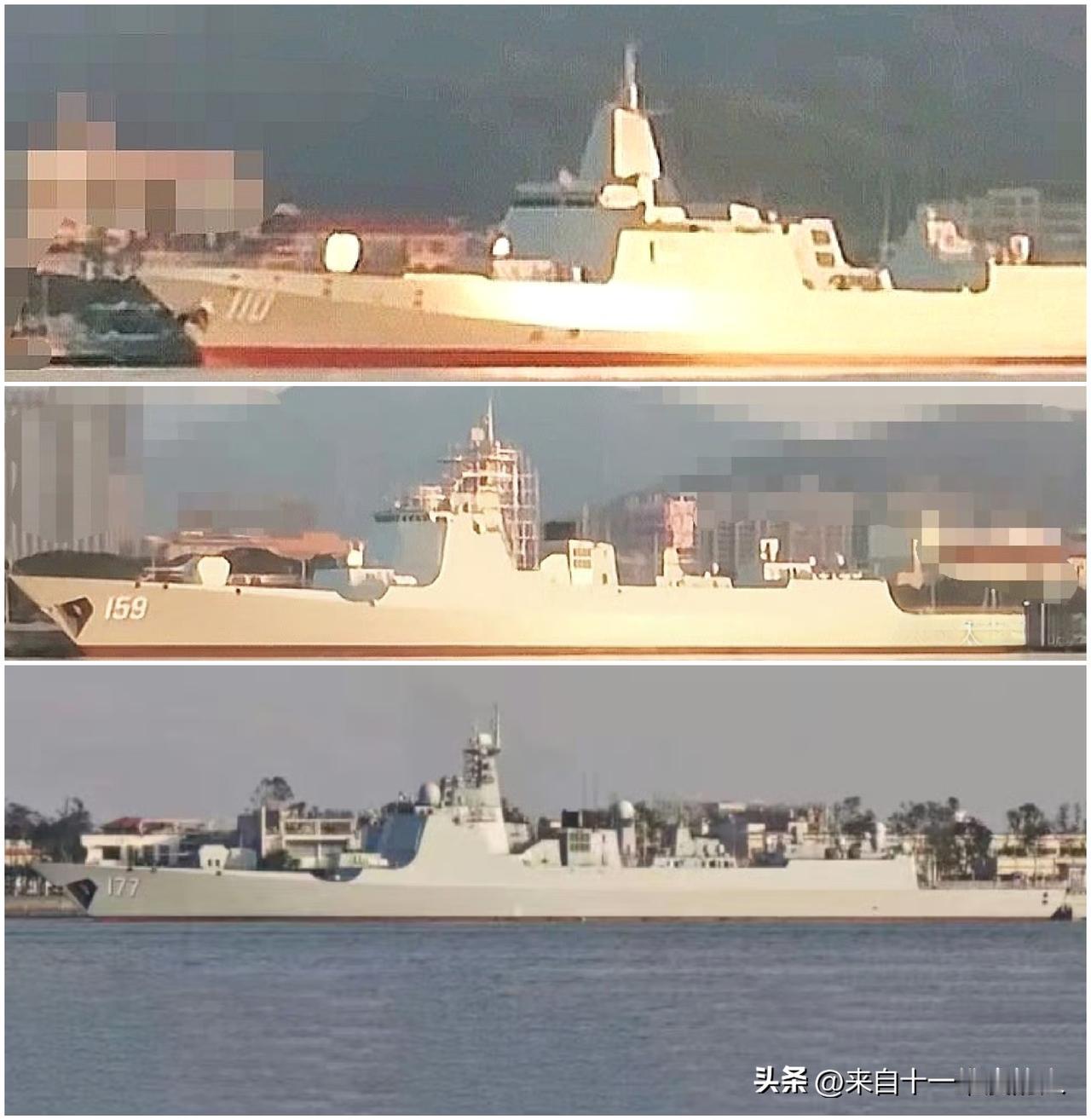 2026年才过了15天左右，又有三艘我海军的驱逐舰刷号了，也就是距离正式入列不远