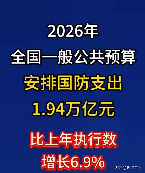 今年国防支出达1.94万亿元，同比增长6.9%。这一数字不仅体现了我国国防实力的