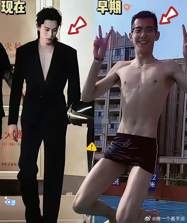 王鹤棣早期和现在的对比，很难相信这是同一个人。但是不得不说这小子，早期都一脸坏样