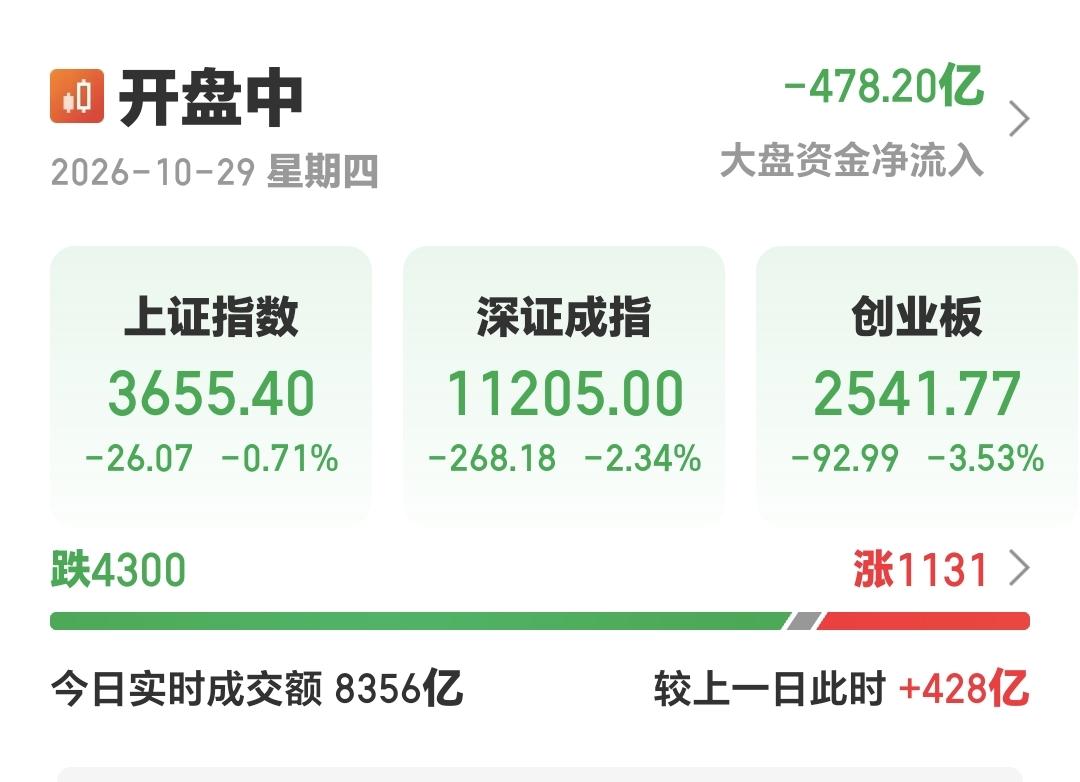 基金：现在能不能确定就是非牛市
市场低开以后随即下探，现在是低位震荡之中，两市累