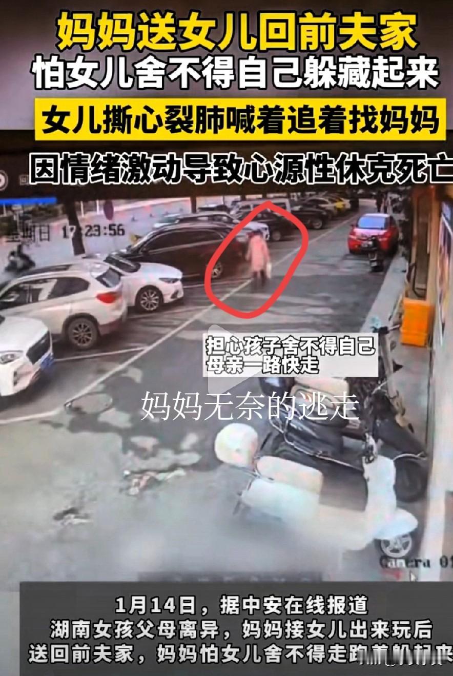 女孩在撕心裂肺的哭声中死亡，亲妈遭女孩姑姑谴责。
 
湖南一场离异家庭的离别，终