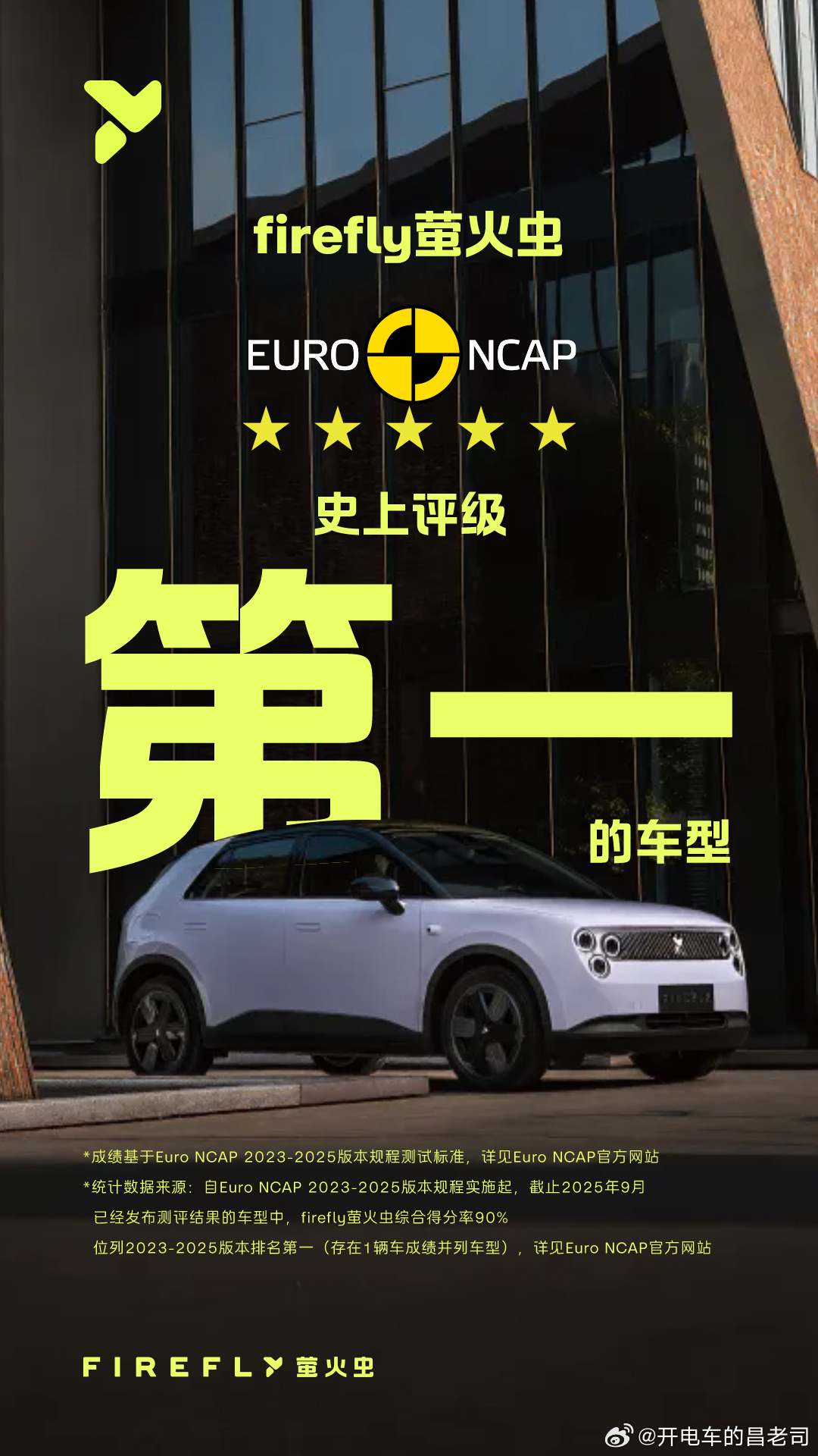 萤火虫真停不下来啊，又搞大事？不过这事儿的确挺大的，Euro NCAP 五星不容