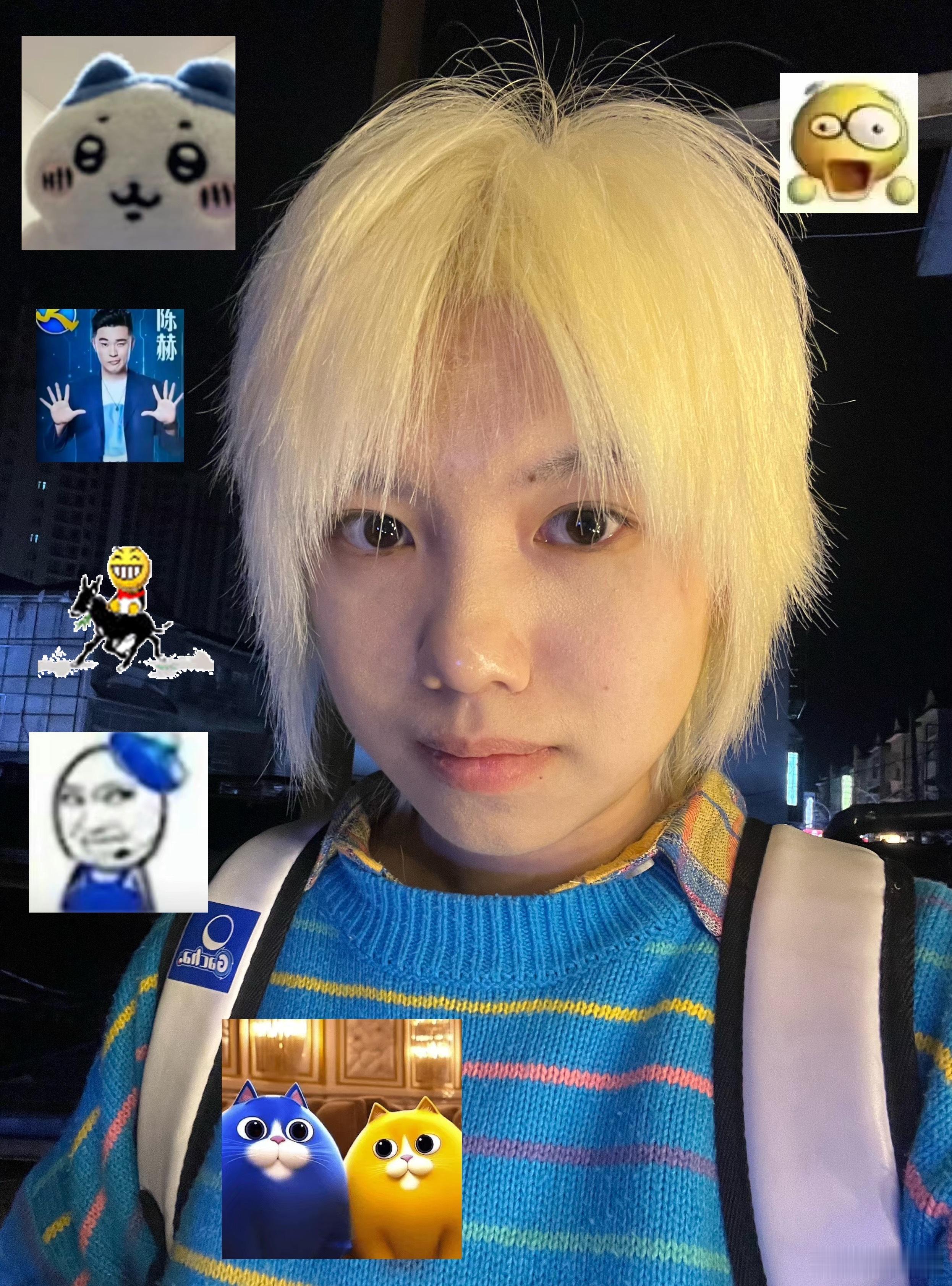 一开始是个长得像室友前男友的男的给我漂头发漂得我头皮很痛！搞得我心情很不好后来来