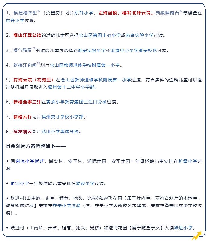 刚刚！仓山区教育局公布2026年省市区属小学划片范围、部分楼盘过渡安排以及小升初