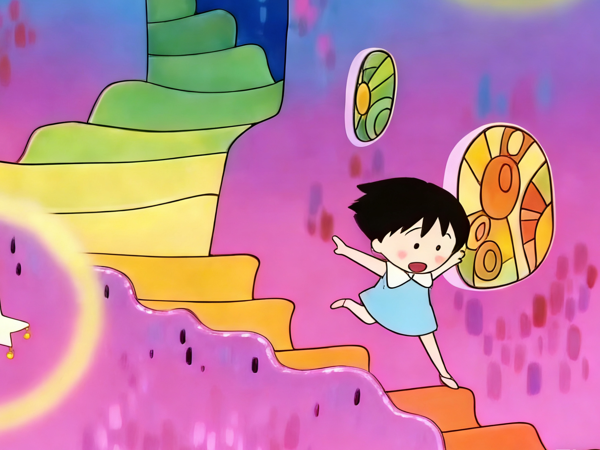 《樱桃小丸子 第二季》OP开头的可爱画风 