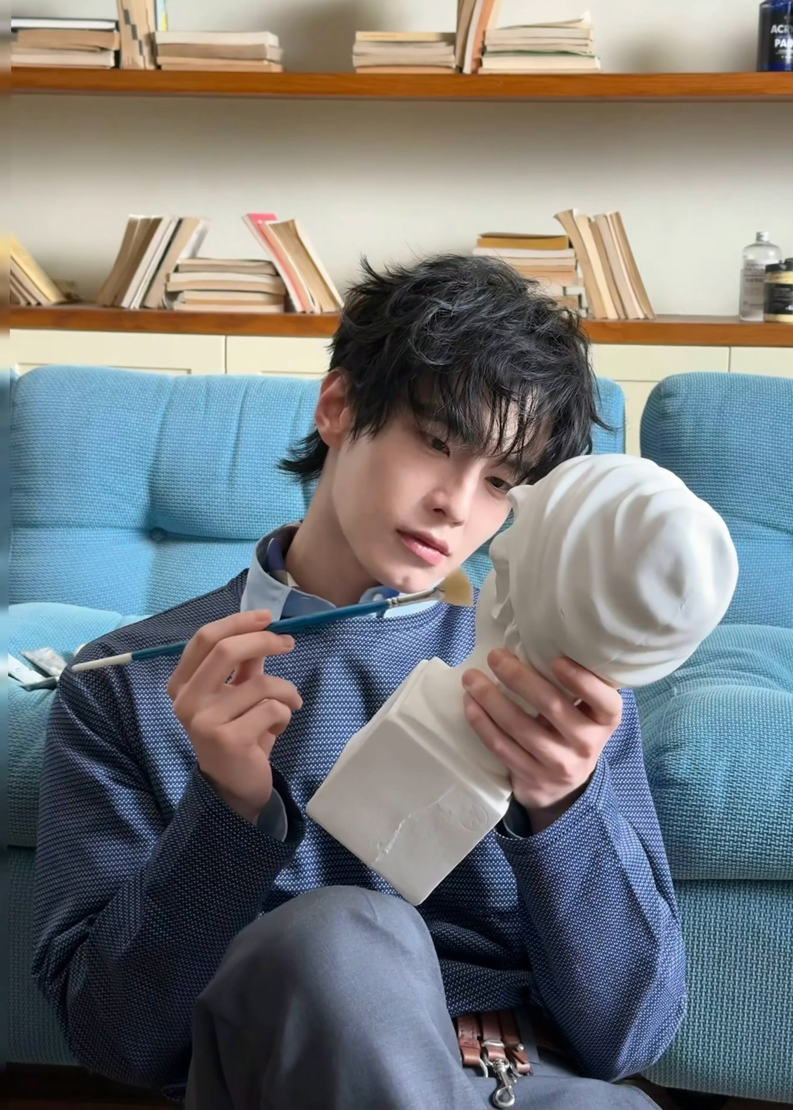 穿miu miu的卷毛学长✖️何与 风格大赏