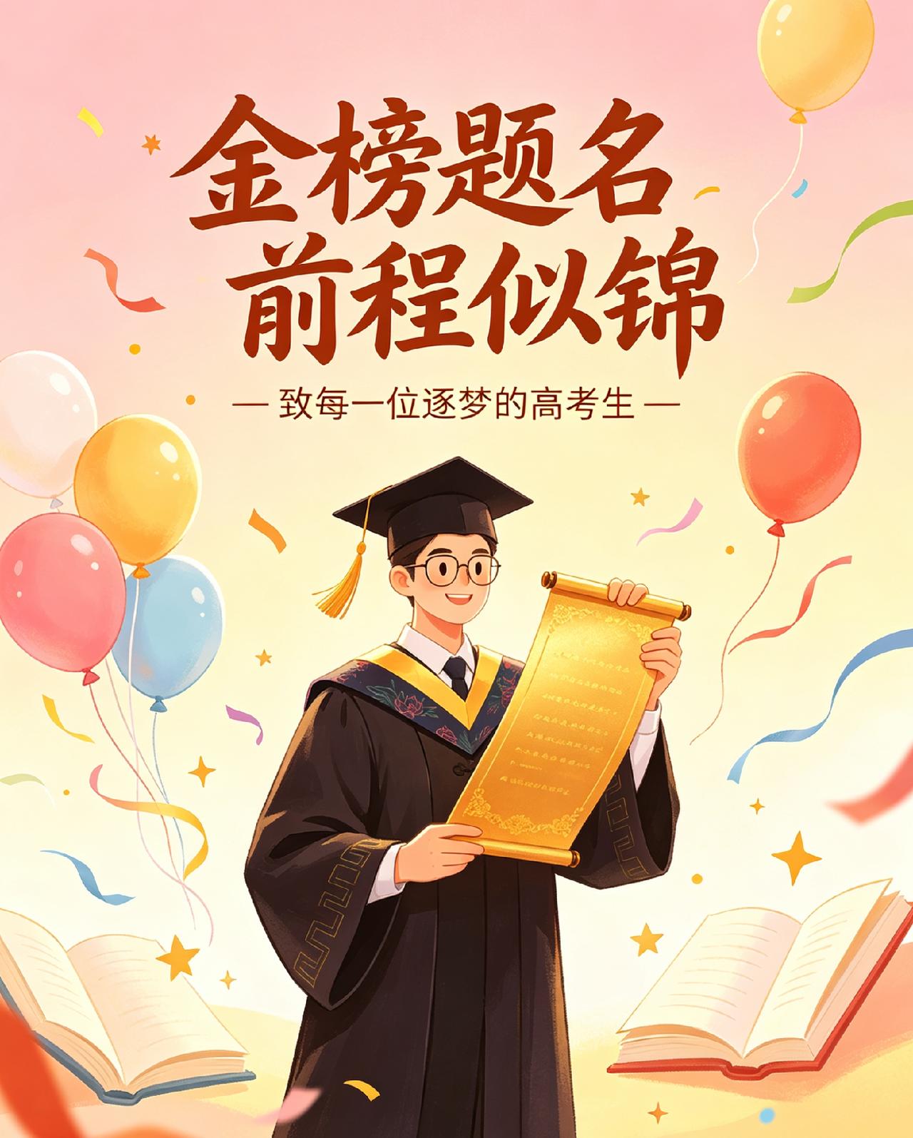 提笔书写少年志向，落笔奔赴山海前程，愿所有高考生从容应战，金榜题名，如愿踏入心之