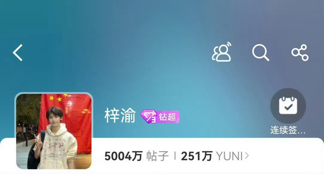 梓渝超话发帖量突破5000万[点赞] ​​​