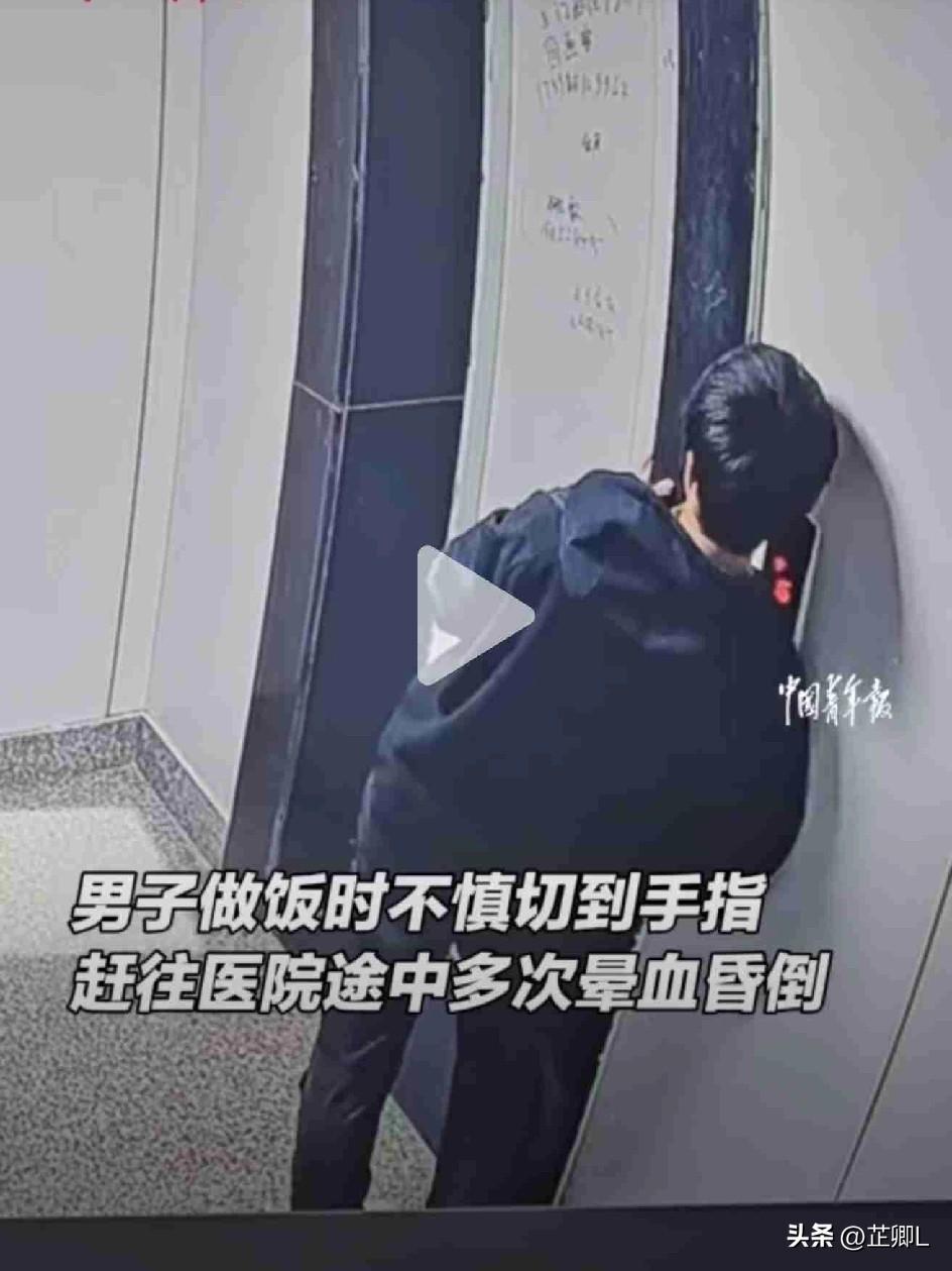浙江男子切伤手指晕血，独自一个人边晕边爬去医院：家里只有小狗，帮不上忙！
 
又
