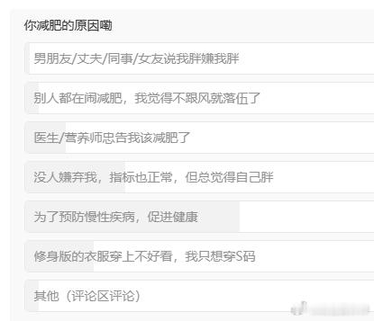 说实话这个调查结果我有点出乎意料，没想到我认为最好的减肥宗旨居然选的人最多，真不