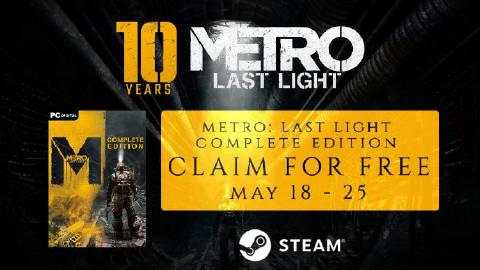 【】Steam平台将于北京时间5月19日（周五）起免费领取原版已下架游戏《地铁：