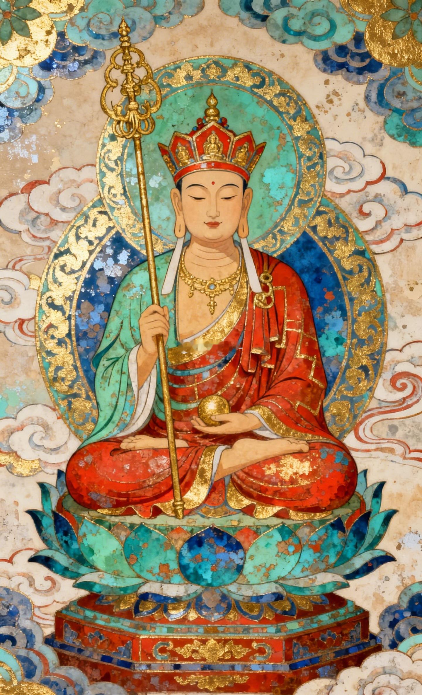 地藏王菩萨愿力所至，幽明两安。先人得福，亲眷蒙佑，家门不受灾扰，岁月自有清宁。奶