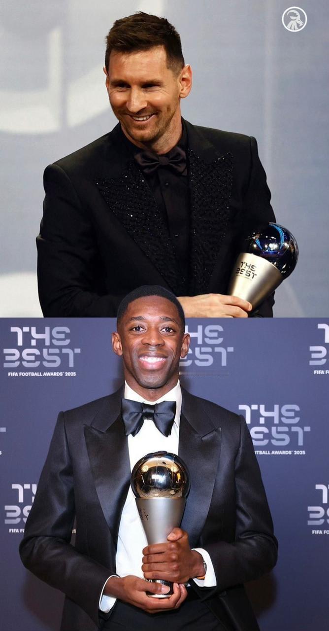 🚨梅西关于国际足联年度最佳男球员的选票情况1、登贝莱2、姆巴佩3、亚马尔