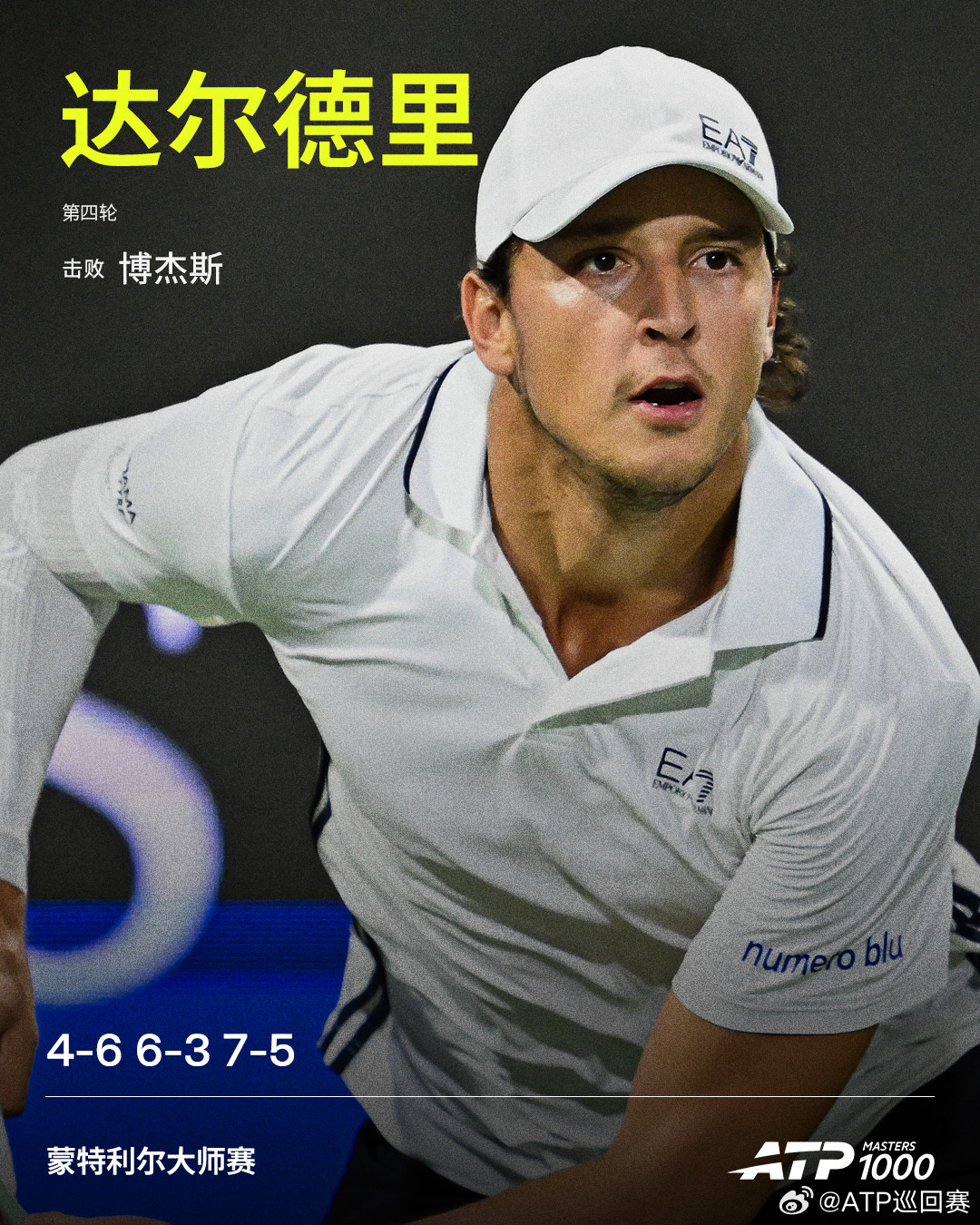 #蒙特利尔大师赛男单8强# ATP1000蒙特利尔大师赛男单第四轮战罢，8强对阵