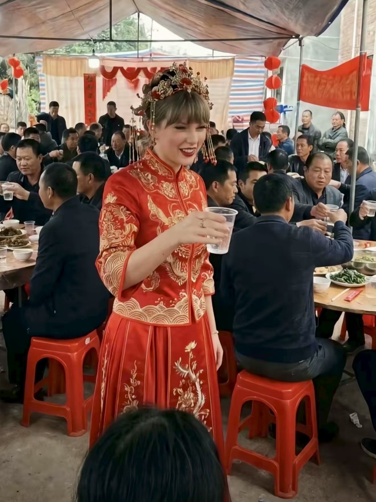 霉霉婚礼现场照片被泄漏你说的是这个AI的图吗？其实我觉得很可爱看到了一万张AI的