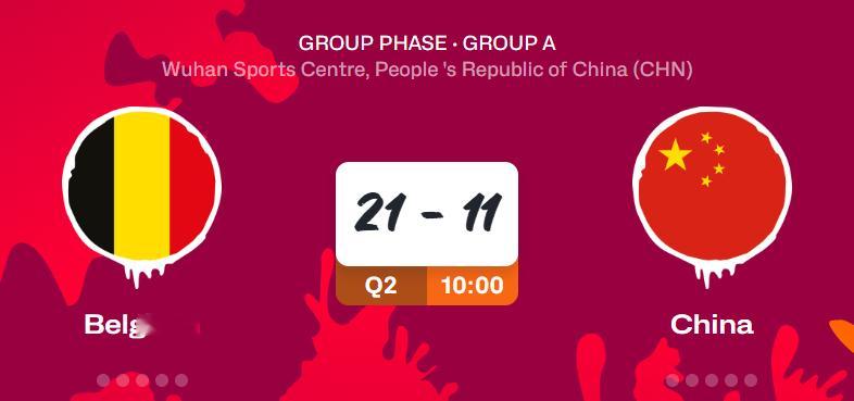 张子宇上来之后联防，比利时大量中远投和反击，但手感一般，于是这段只输3分。中国女