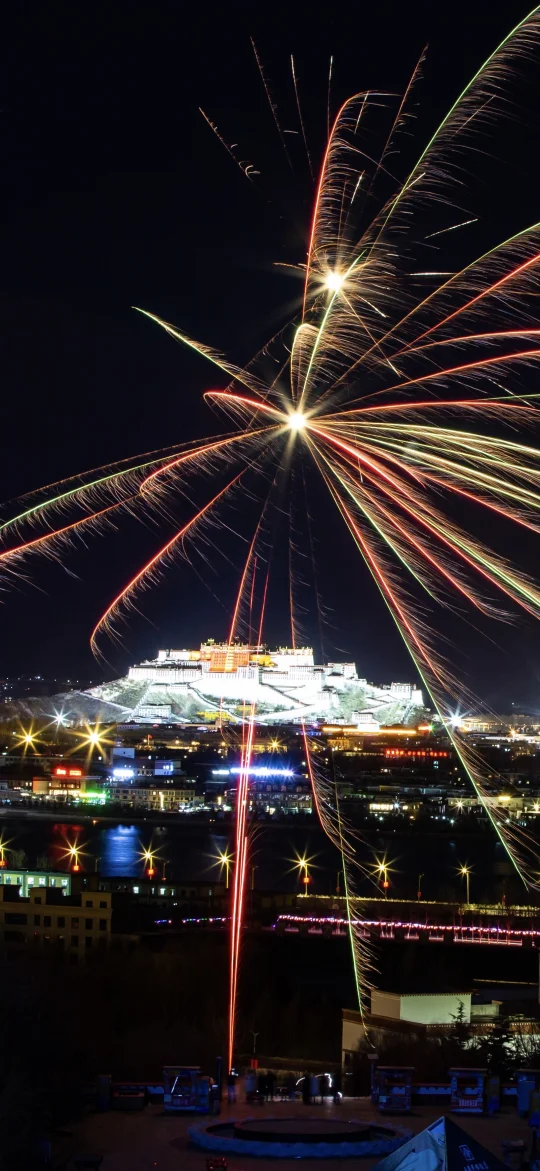 拉萨这个庆典烟花，就这么悄悄的放了