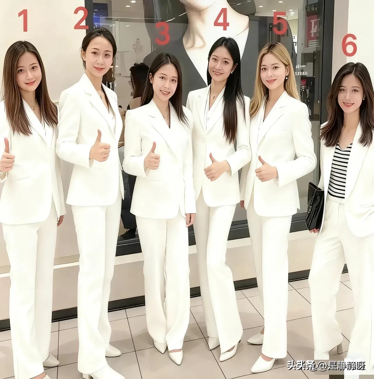 六个人当中，有一个人是领导，你觉得哪个是领导？