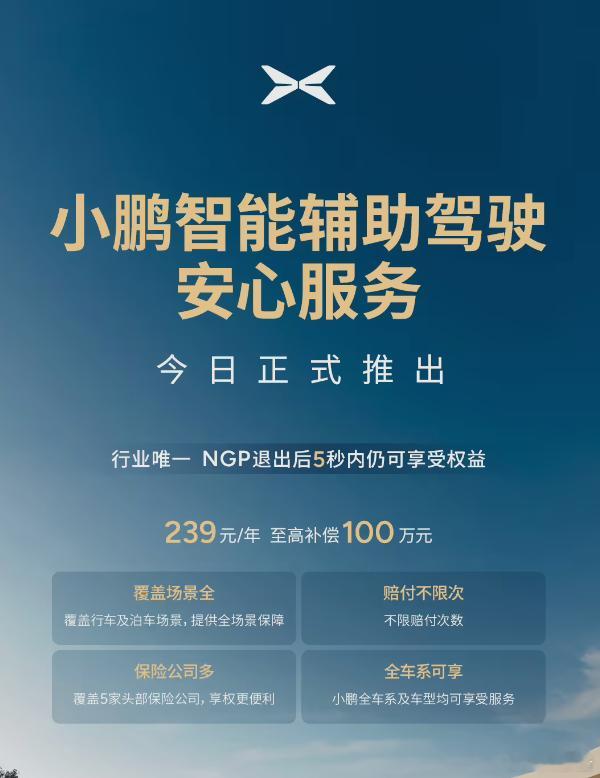 小鹏汽车详解辅助驾驶安心服务5月6日，小鹏汽车发布了《小鹏智能辅助驾驶安心服务答