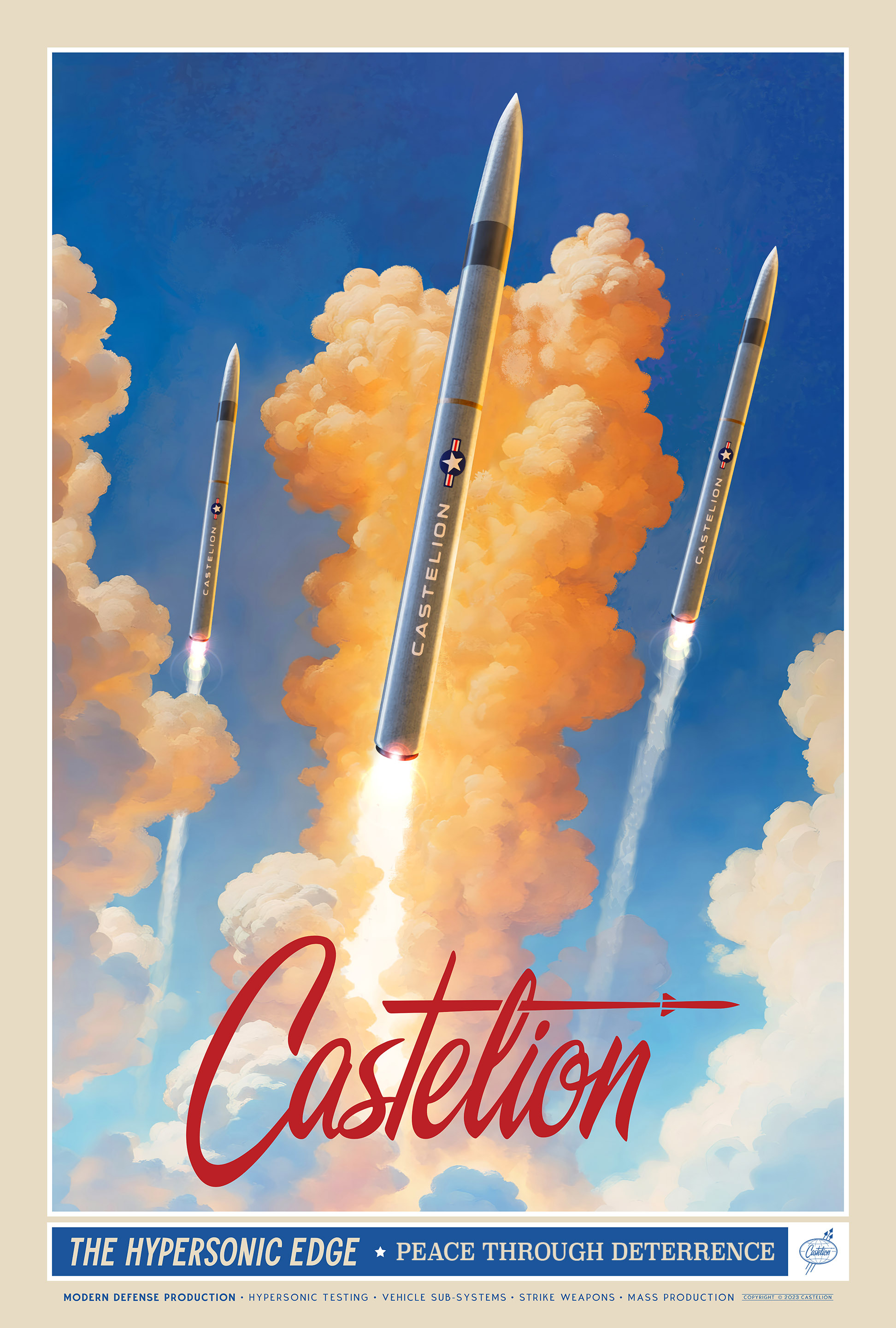 威慑才能实现和平美国Castelion公司的广告。该公司的主要产品是名为 “黑胡