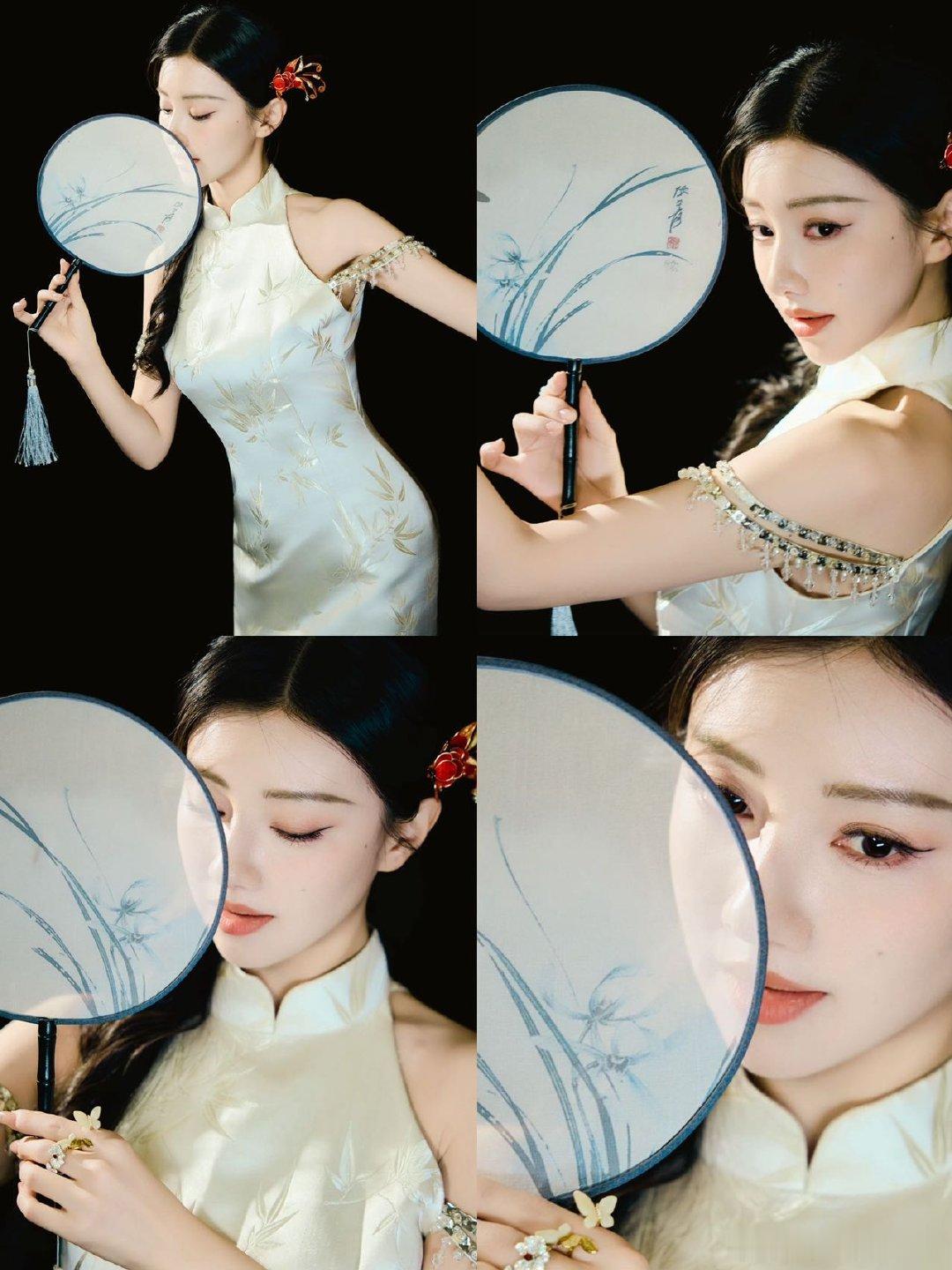 王鹤润央视跨年美成啥了 王鹤润这波央视跨年造型太圈粉！浅杏旗袍温柔又清冷，竹叶暗