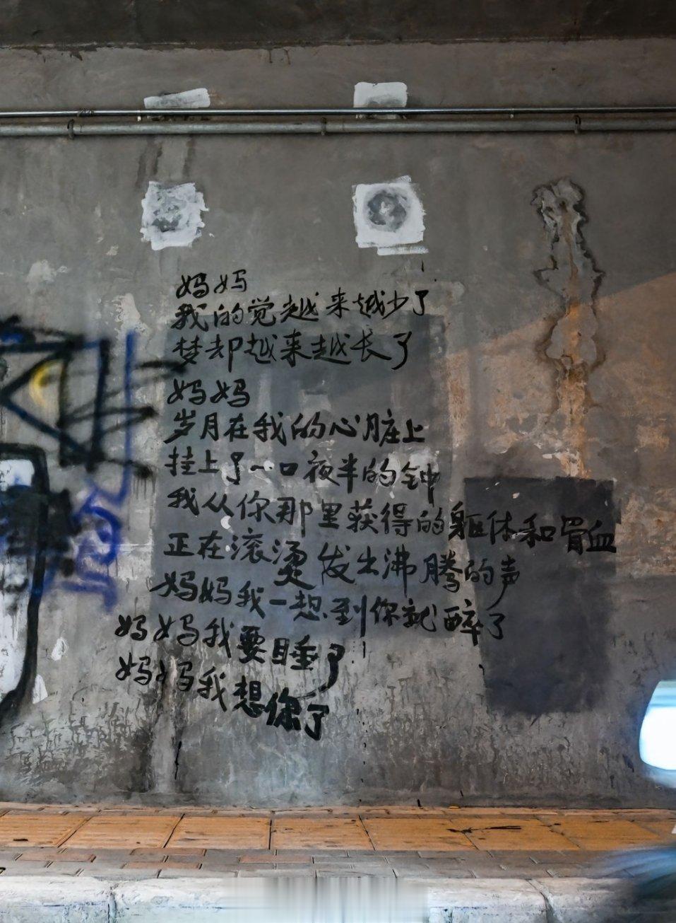 郑州某座桥下的佚名诗被涂掉了，当看到这首诗时，我真的被它蕴含的情感深深震撼了!这