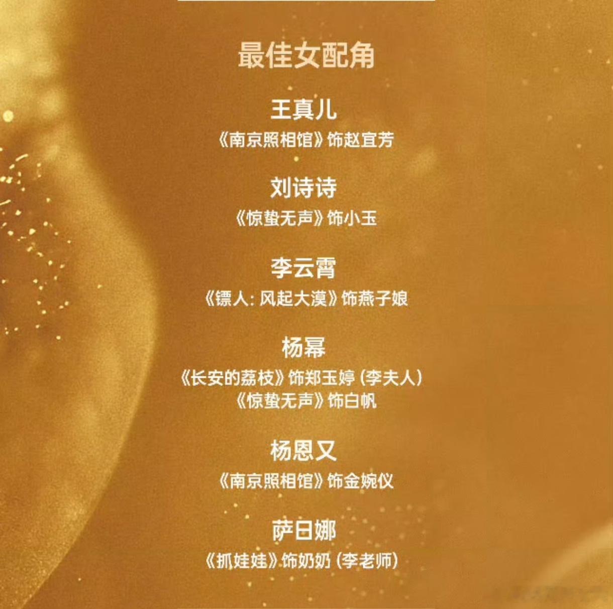 第38届大众电影百花奖——杨幂双角色提名最佳女配《长安的荔枝》郑玉婷/《惊蛰无声