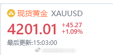 黄金现价4201空 防4207 看4185位置黄金原油趋势剖析大师-杜生黄金金价