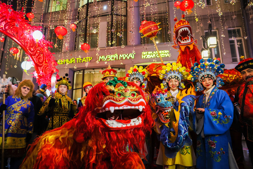 莫斯科庆祝中国农历新年。 