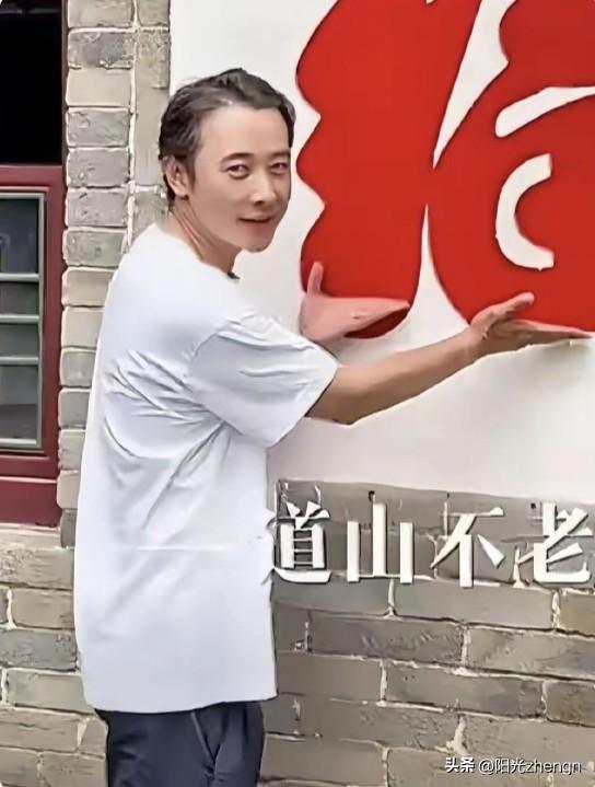 中年一旦发胖，脸部垮塌五官扁平，一点立体感都没了。

罗晋今年45岁，拍戏出镜时