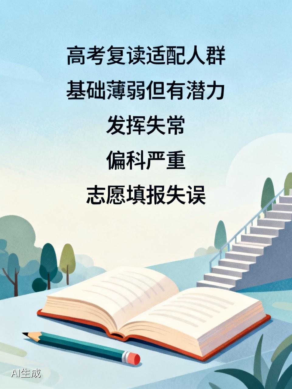 高考出分后，真正适合复读的四类考生：
 
广东高考放榜后，复读招生广告刷屏，但复