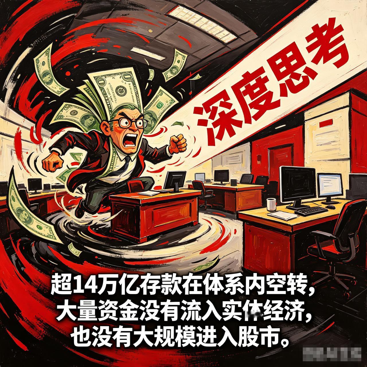 深度思考｜央行数据，超14万亿存款正在空转，大量资金没有流入实体经济，也没有大规