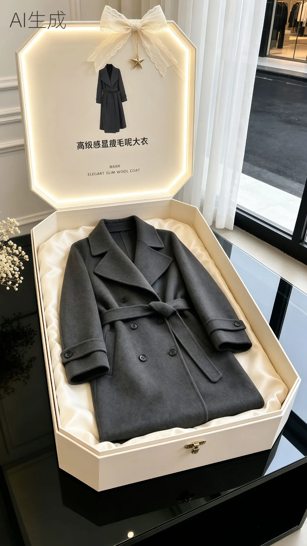 显瘦大衣 毛呢大衣外套