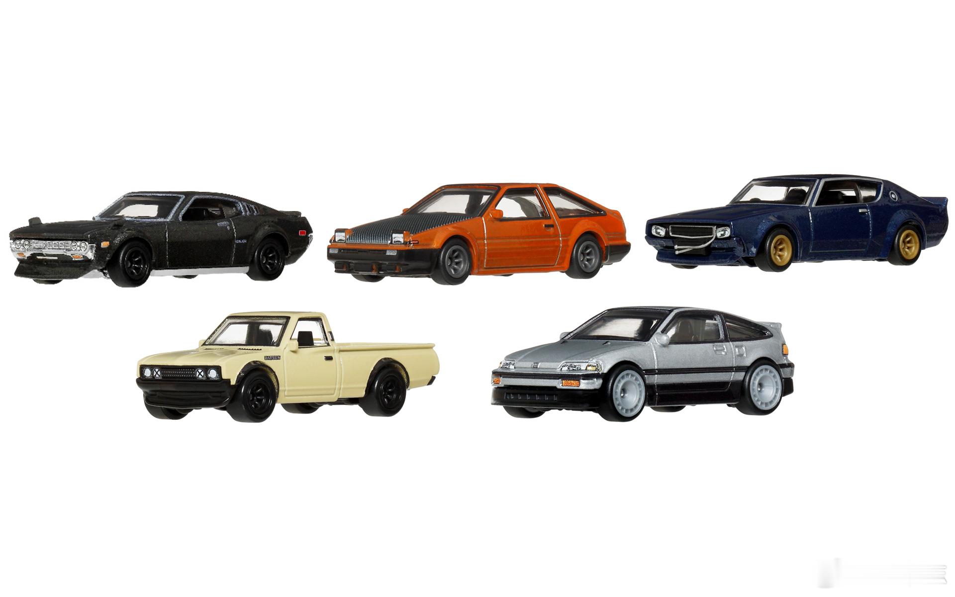 名车志玩乐 【5款经典日系车模，风火轮推出Japan Historics 5套装