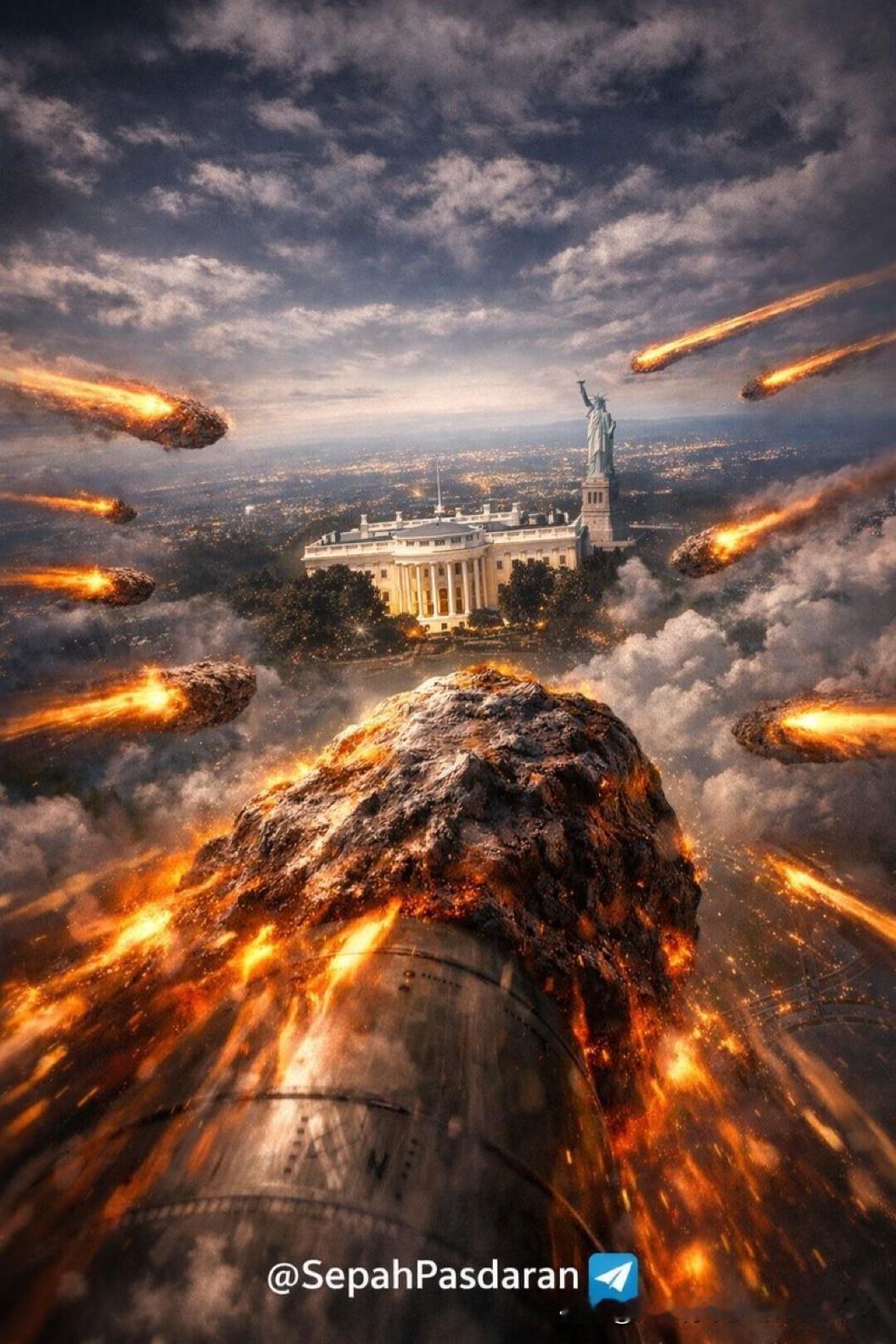 一个与革命卫队相连的伊朗电报频道加强了其信息传递，在古兰经经文中发布了一张明目张