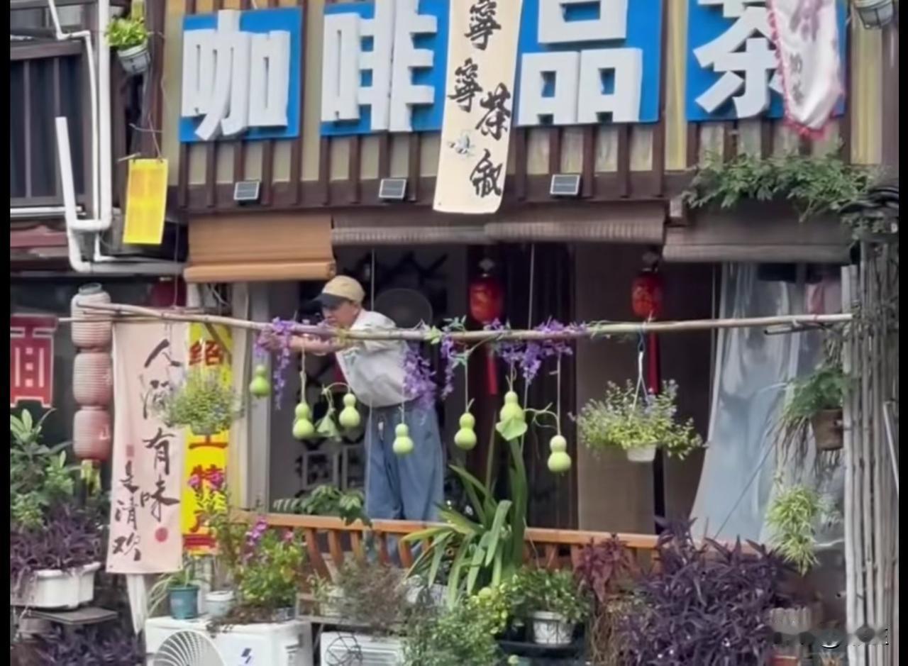 绍兴葫芦娃爷爷前脚把7个葫芦摘了，后脚就有老爷爷模仿补上，这模仿得也太快了吧！