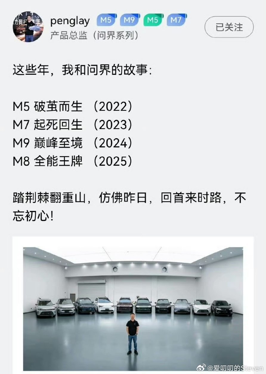 昨天智界产品总监海总火力全开这边问界产品总监彭磊总也霸气喊话！M5 破茧而生(2