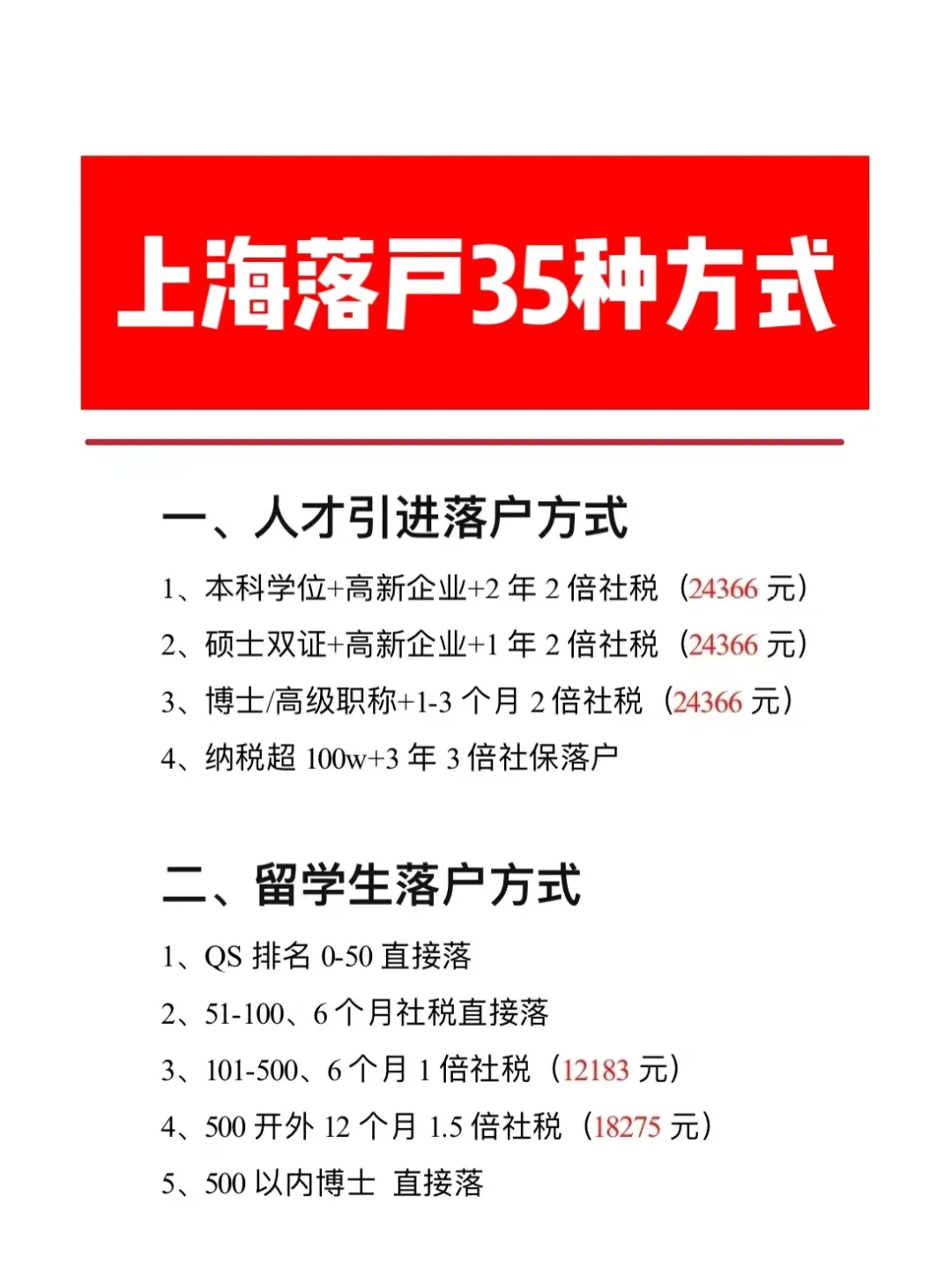 【上海落户方式大汇总】2024年7月更新版