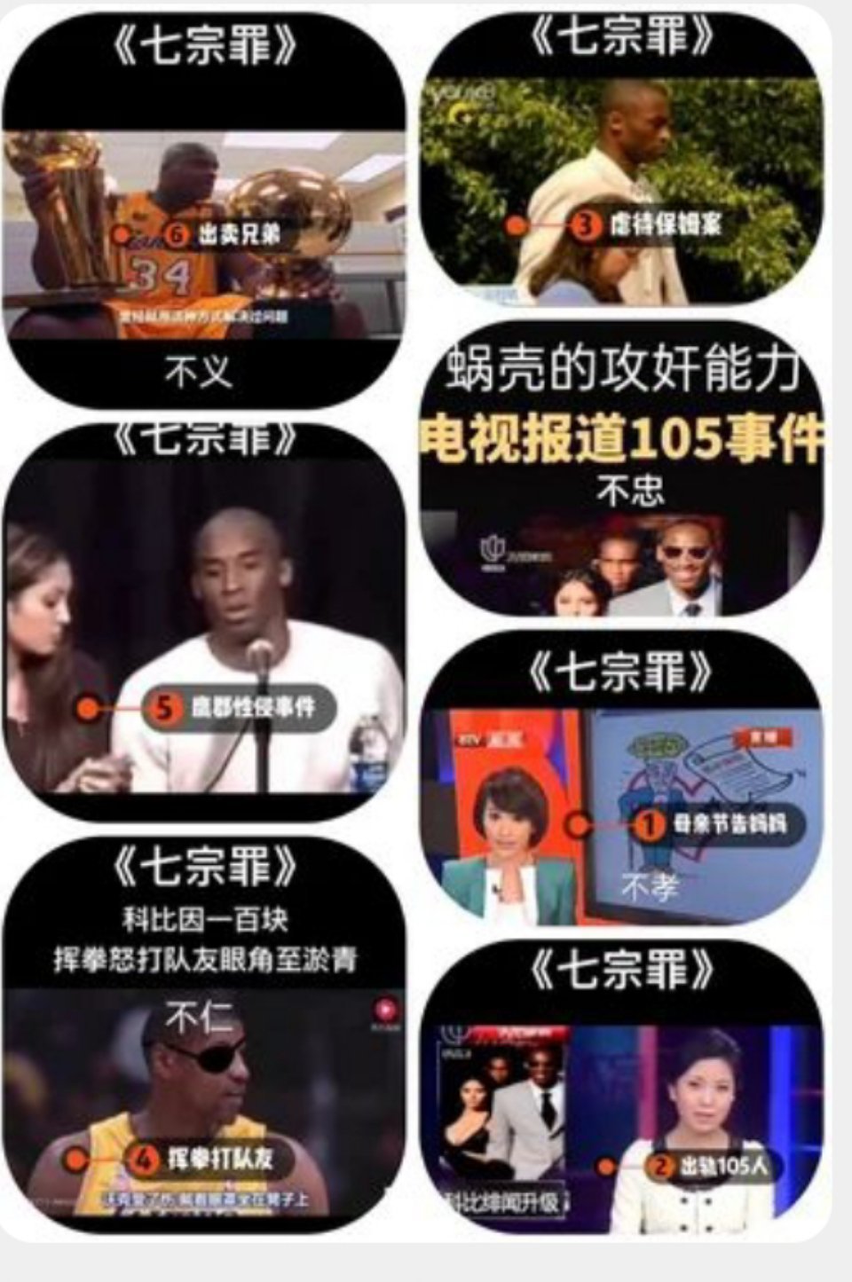 科比七宗罪！太全能了！！！ ​​​